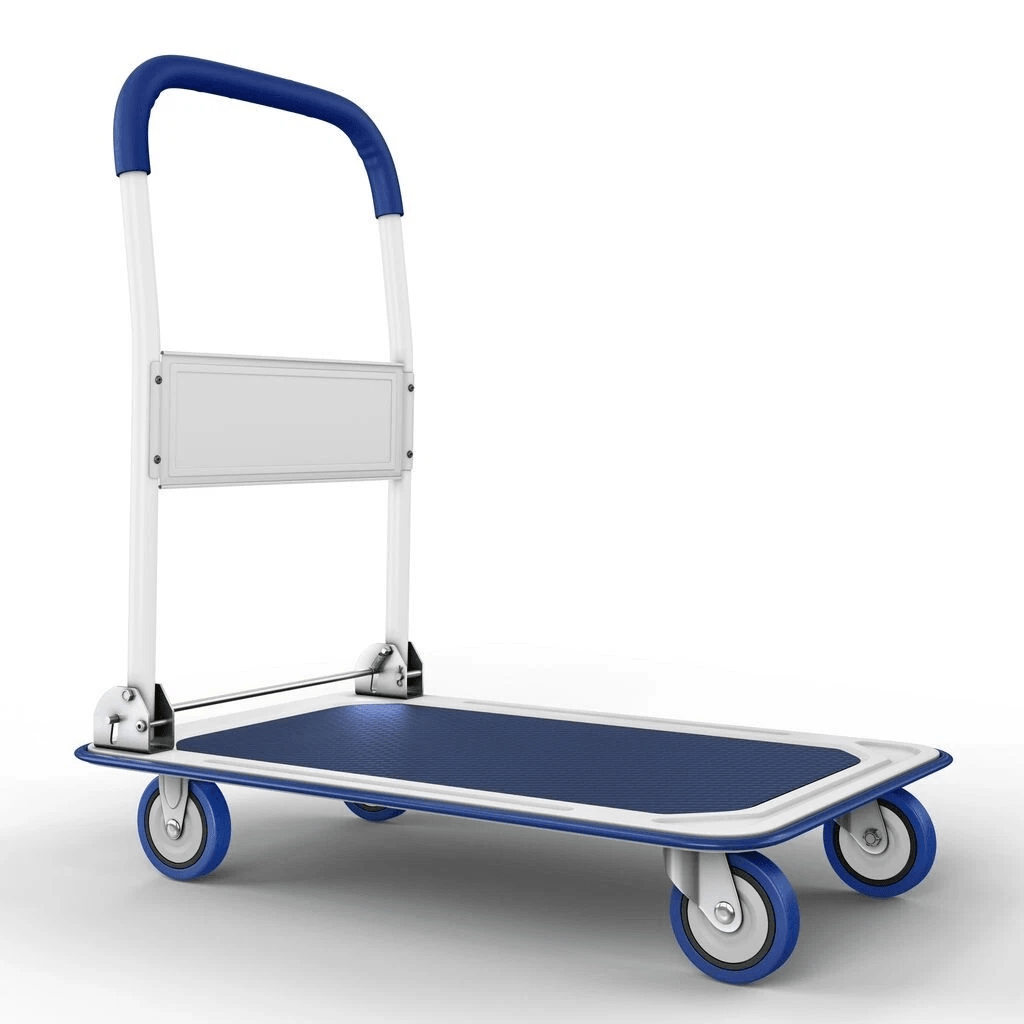 Heavy Duty Folding Hand Truck Dolly Cart with Wheels, Luggage Cart Trolley for Moving Boxes & Travel
