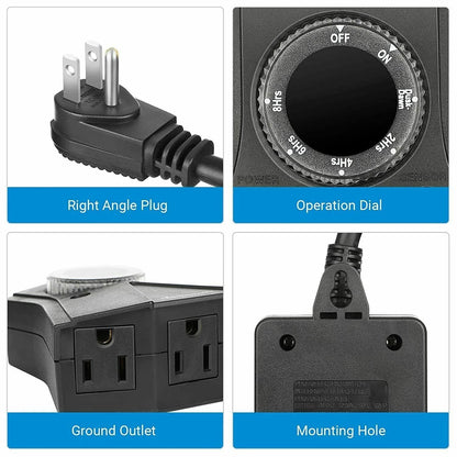 Outdoor Digital Timer Switch Pool Pump  DusktoDawn Outlet 6