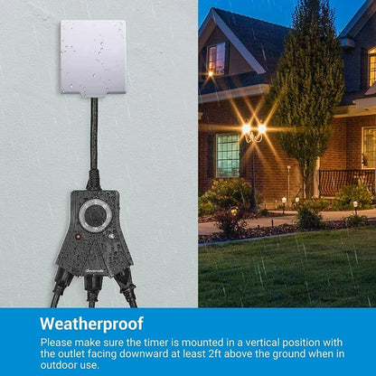 Outdoor Digital Timer Switch Pool Pump  DusktoDawn Outlet 3