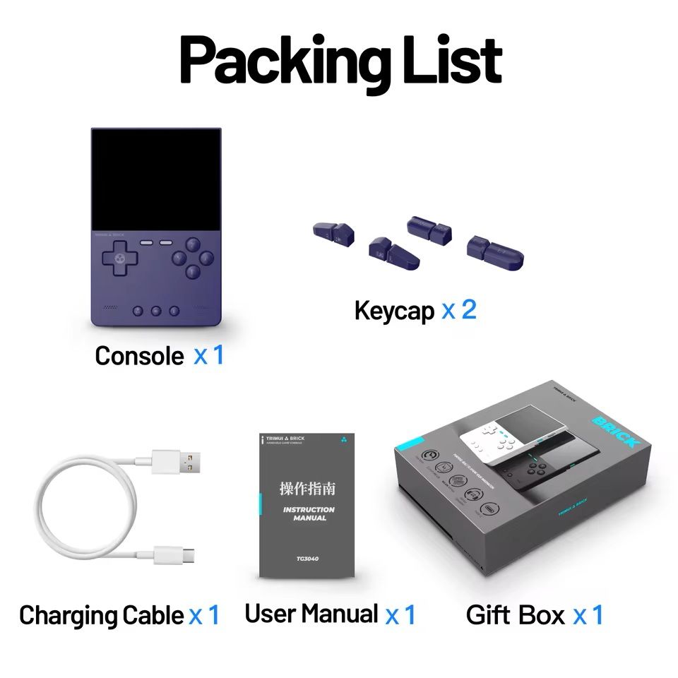 Trimui Brick Handheld Gaming Console With HD IPS Display 2