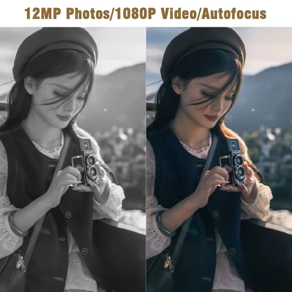 Vintage Mini Autofocus Digital Camera With 1080P HD Video 2