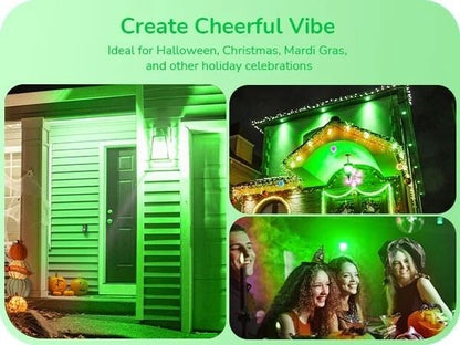 Green Light Bulb 4 Pack A19 LED 9 W E26 60 W Equivalent Eco Bulbs 5