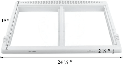 Crisper Drawer Cover Frame Compatible With Frigidaire Refrigerator Durable Replacement OEM Plastic  1