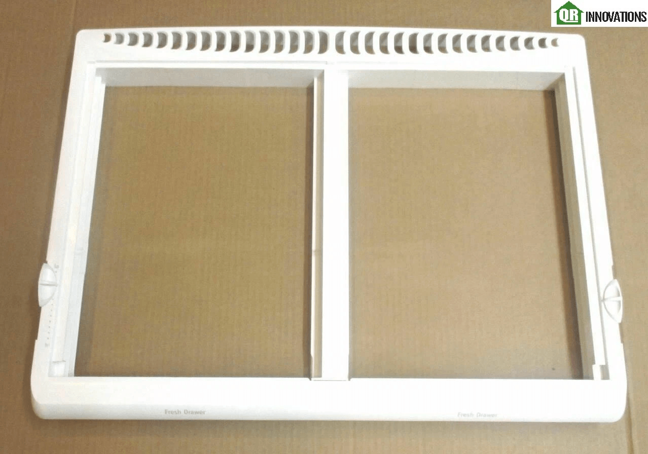 Crisper Drawer Cover Frame Compatible With Frigidaire Refrigerator Durable Replacement OEM Plastic  2