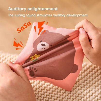 Magic Tissue Box Toy For Babies Montessori Sensory Cloth Book Soft Rattle Game Finger Exercising Bu 4