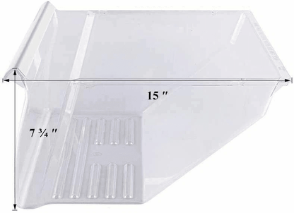 Lower Clear Crisper Pan Compatible With Whirlpool Refrigerator Replacement Vegetable Drawer Bin For 2