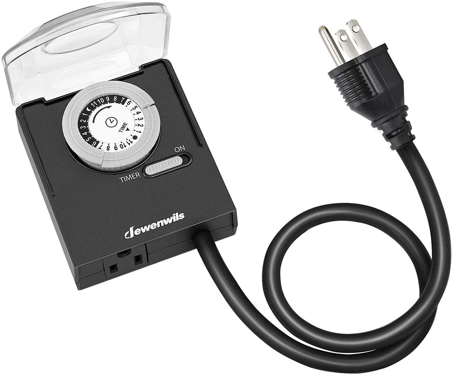 Waterproof Outdoor Light Timer 2 Ft Cord Outlet Timer For Gardens 1