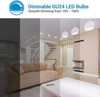 GU24 LED Light Bulb Dimmable 5000K Daylight 2Prong 2