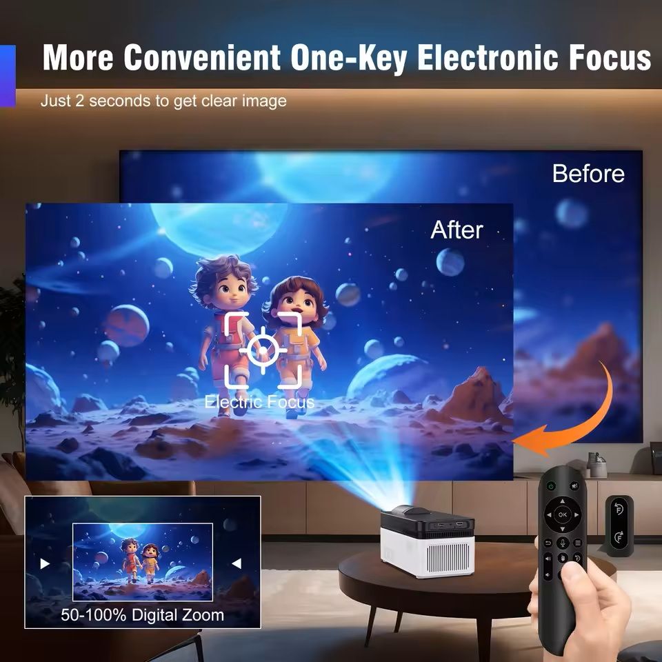 HY450 Ultra Short Throw Projector With 8K Decoding  Voice Control 2
