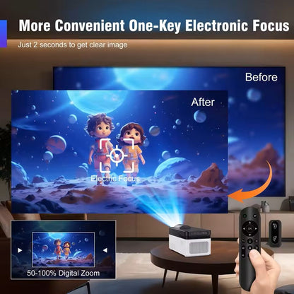 HY450 Ultra Short Throw Projector With 8K Decoding  Voice Control 2