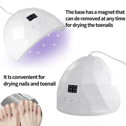 Professional 88W UVLED Nail Lamp Fast Curing Dryer For Gel Polish Extensions  Builder Gel White Por 4