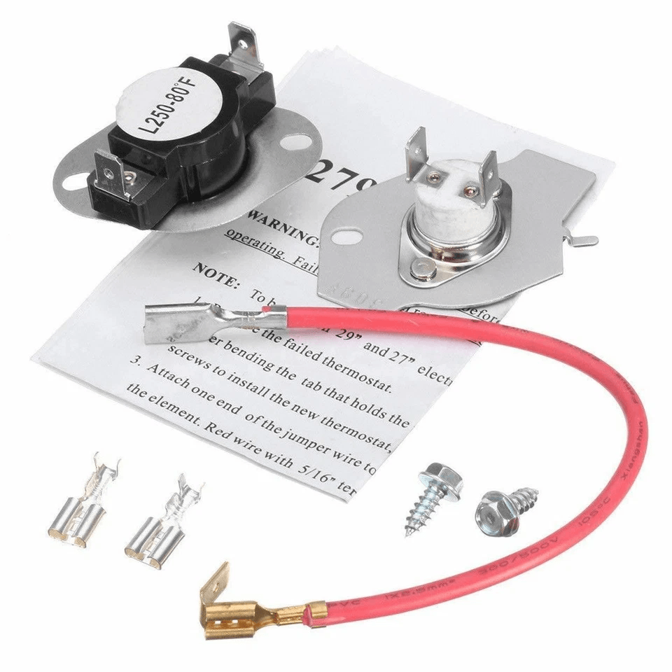 Dryer Heating Element  Fuse Replacement Kit Whirlpool Roper Kenmore Compatible 3
