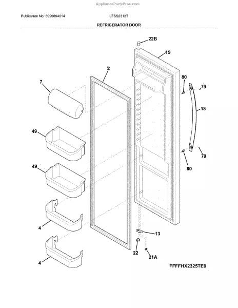 Refrigerator Door Shelf Bin OEM Replacement For LG Fridge Durable Easy Install 3