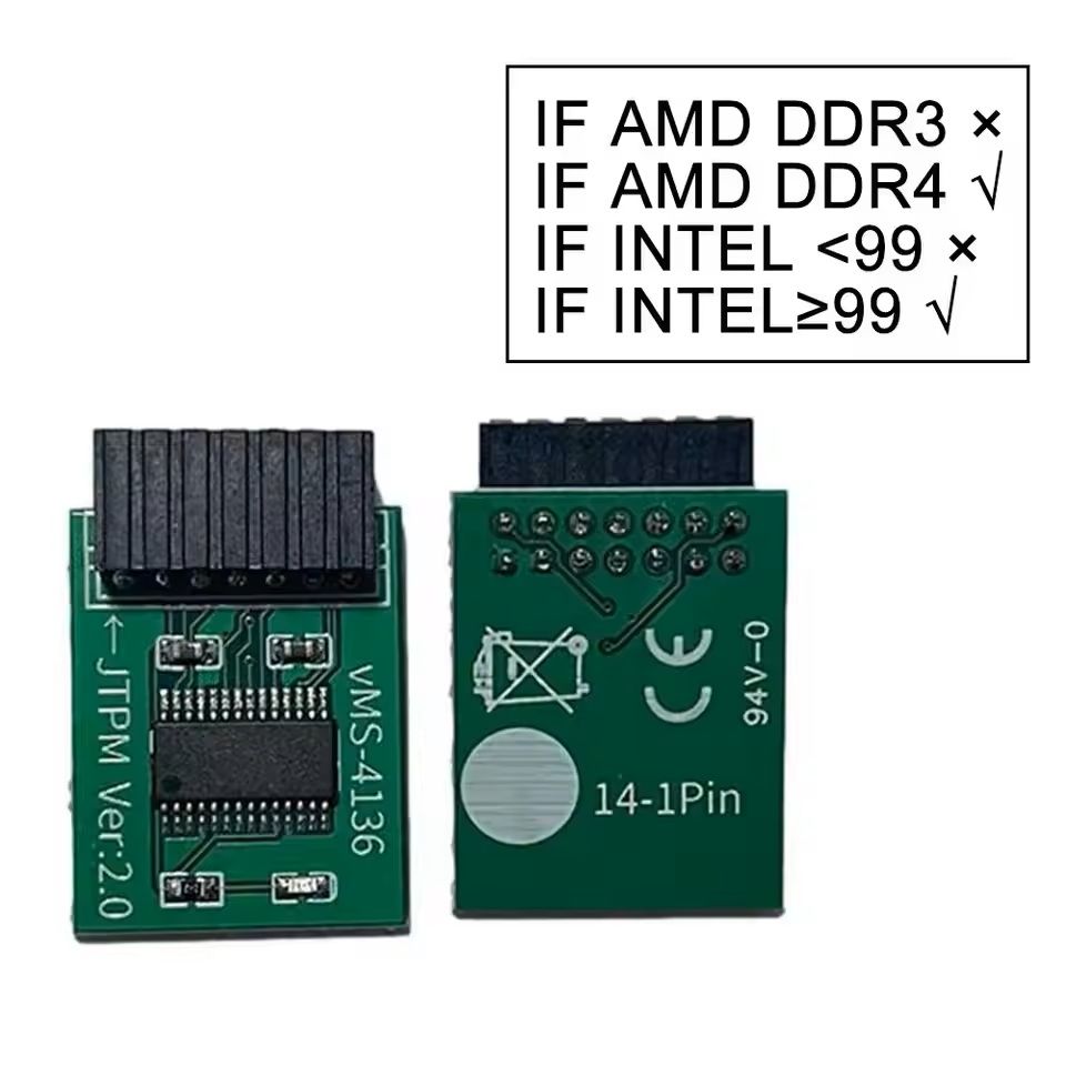TPM 20 Security Module Board For ASUS MSI GIGABYTE ASRock  12141820 Pin Remote Encryption Module 1