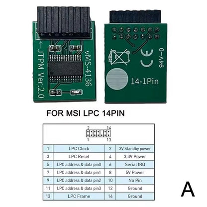 TPM 20 Security Module Board For ASUS MSI GIGABYTE ASRock  12141820 Pin Remote Encryption Module 4