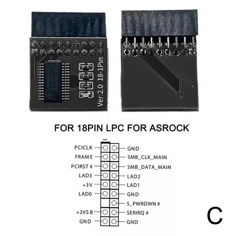 TPM 20 Security Module Board For ASUS MSI GIGABYTE ASRock  12141820 Pin Remote Encryption Module 6