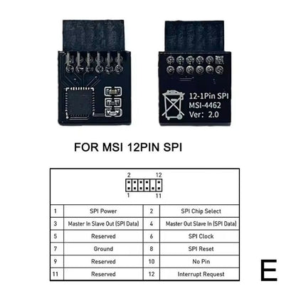 TPM 20 Security Module Board For ASUS MSI GIGABYTE ASRock  12141820 Pin Remote Encryption Module 8