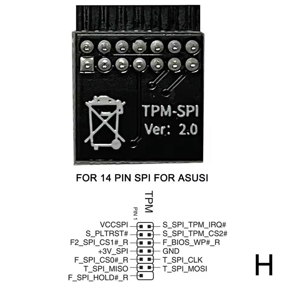 TPM 20 Security Module Board For ASUS MSI GIGABYTE ASRock  12141820 Pin Remote Encryption Module 10