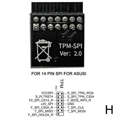 TPM 20 Security Module Board For ASUS MSI GIGABYTE ASRock  12141820 Pin Remote Encryption Module 10