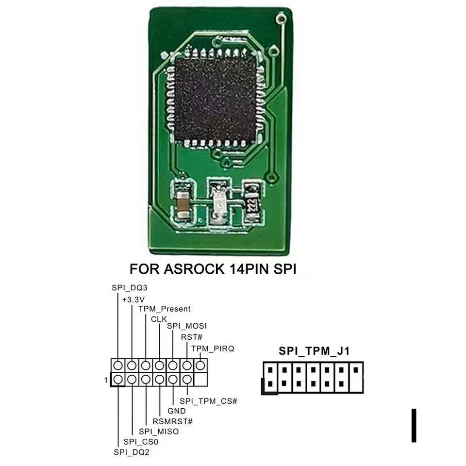 TPM 20 Security Module Board For ASUS MSI GIGABYTE ASRock  12141820 Pin Remote Encryption Module 11