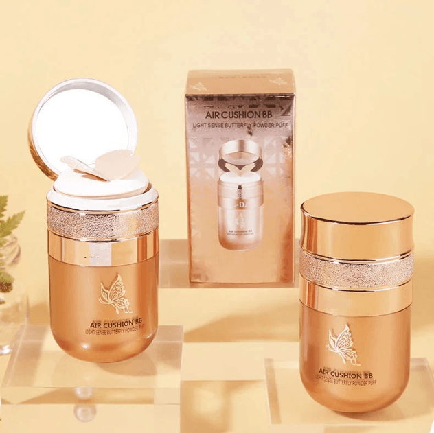 Air Cushion BB Cream Foundation  Moisturizing Waterproof And OilControl Coverage With Butterfly Puf 5