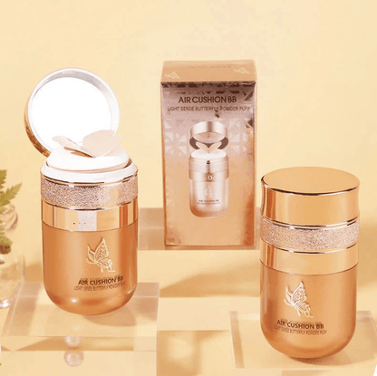 Air Cushion BB Cream Foundation  Moisturizing Waterproof And OilControl Coverage With Butterfly Puf 5