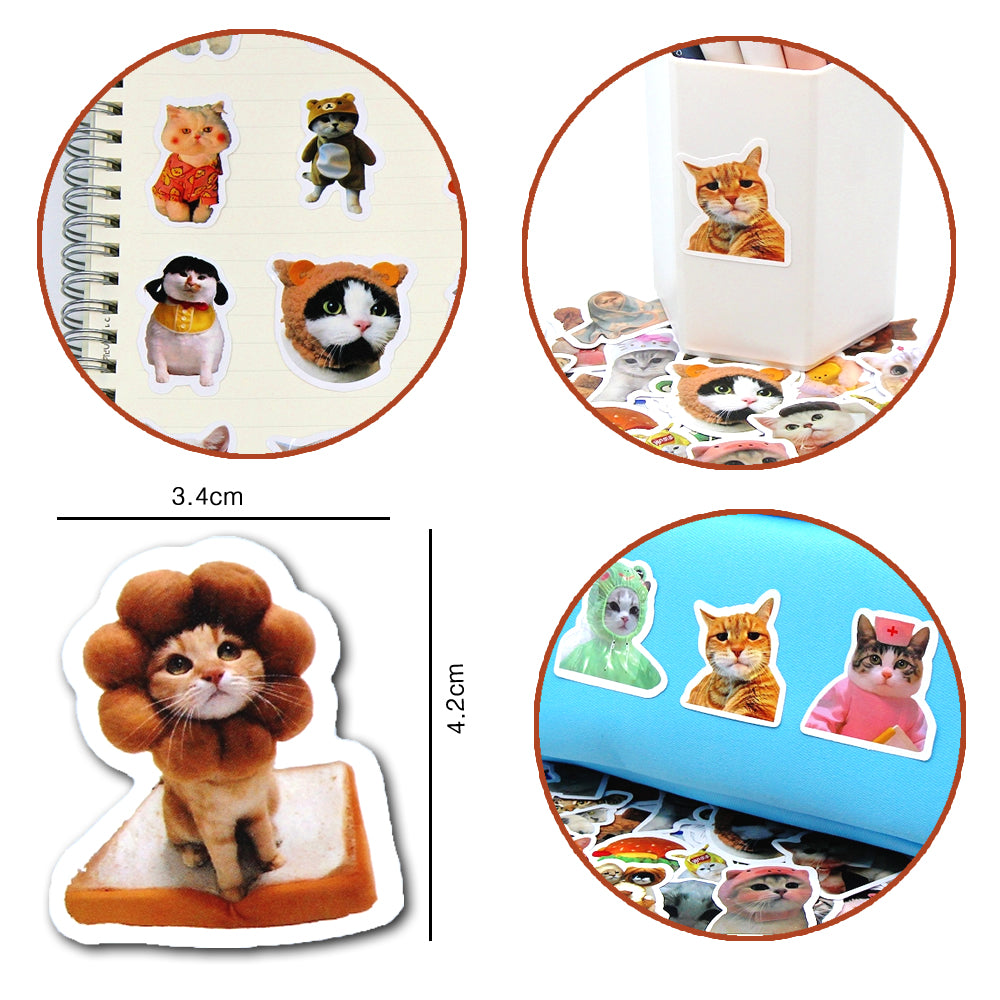 Funny Cat Stickers Waterproof Vinyl Decals For Laptop Car Bike Luggage  More 23 Inch Cute Cartoon D 1
