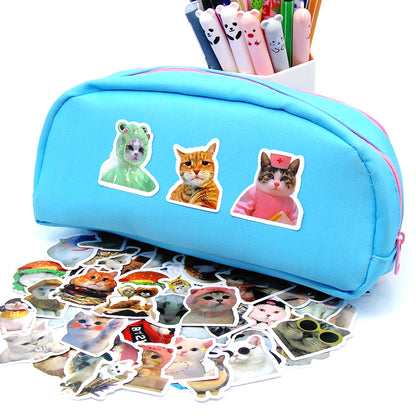 Funny Cat Stickers Waterproof Vinyl Decals For Laptop Car Bike Luggage  More 23 Inch Cute Cartoon D 3
