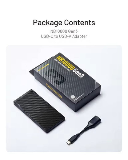 NITECORE NB10000 Gen3 Carbon Fiber Power Bank  10000mAh Ultra Lightweight Fast Charging USBC 1