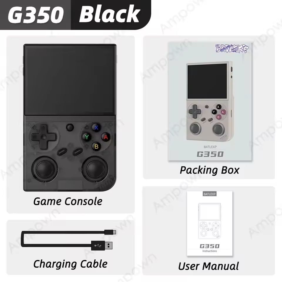 G350 Handheld Retro Gaming Console  Dual Joystick Vibration Linux System 1