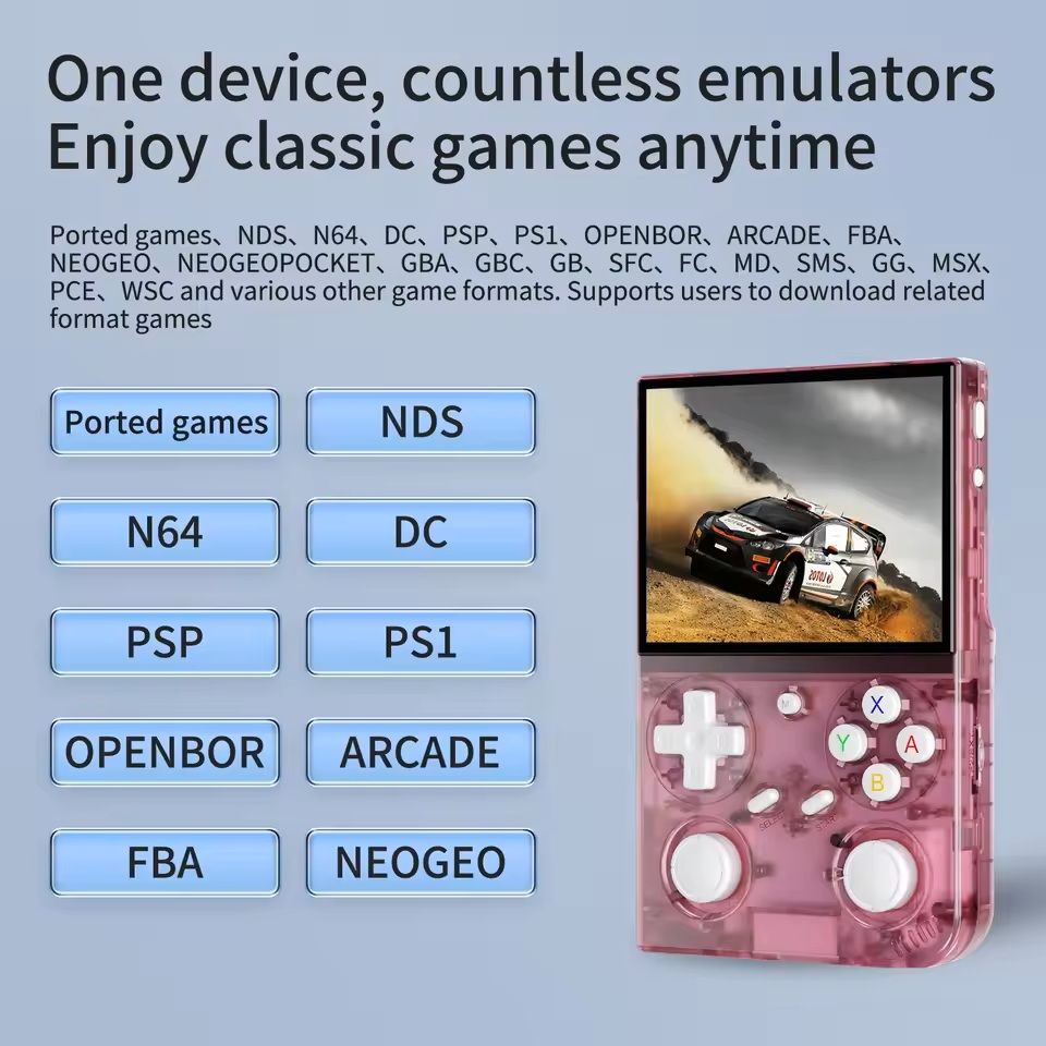 G350 Handheld Retro Gaming Console – Dual Joystick, Vibration, Linux System