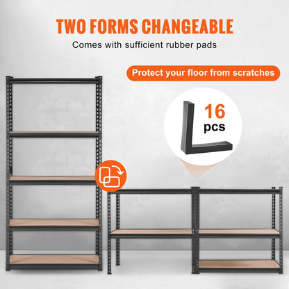 Heavy Duty 5 Tier Storage Shelving Unit Adjustable Garage Storage Rack 4