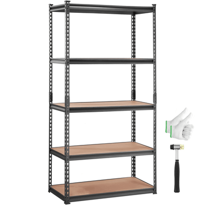 Heavy Duty 5 Tier Storage Shelving Unit, Adjustable Garage Storage Rack