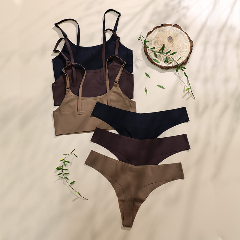 Latest Design Wireless Bra, Stylish Solid Seamless Underwear for Women, Breathable Ice Silk Fabric, Wire Free Comfort