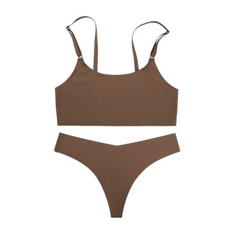 Latest Design Wireless Bra Stylish Solid Seamless Underwear For Women Breathable Ice Silk Fabric Wi 8