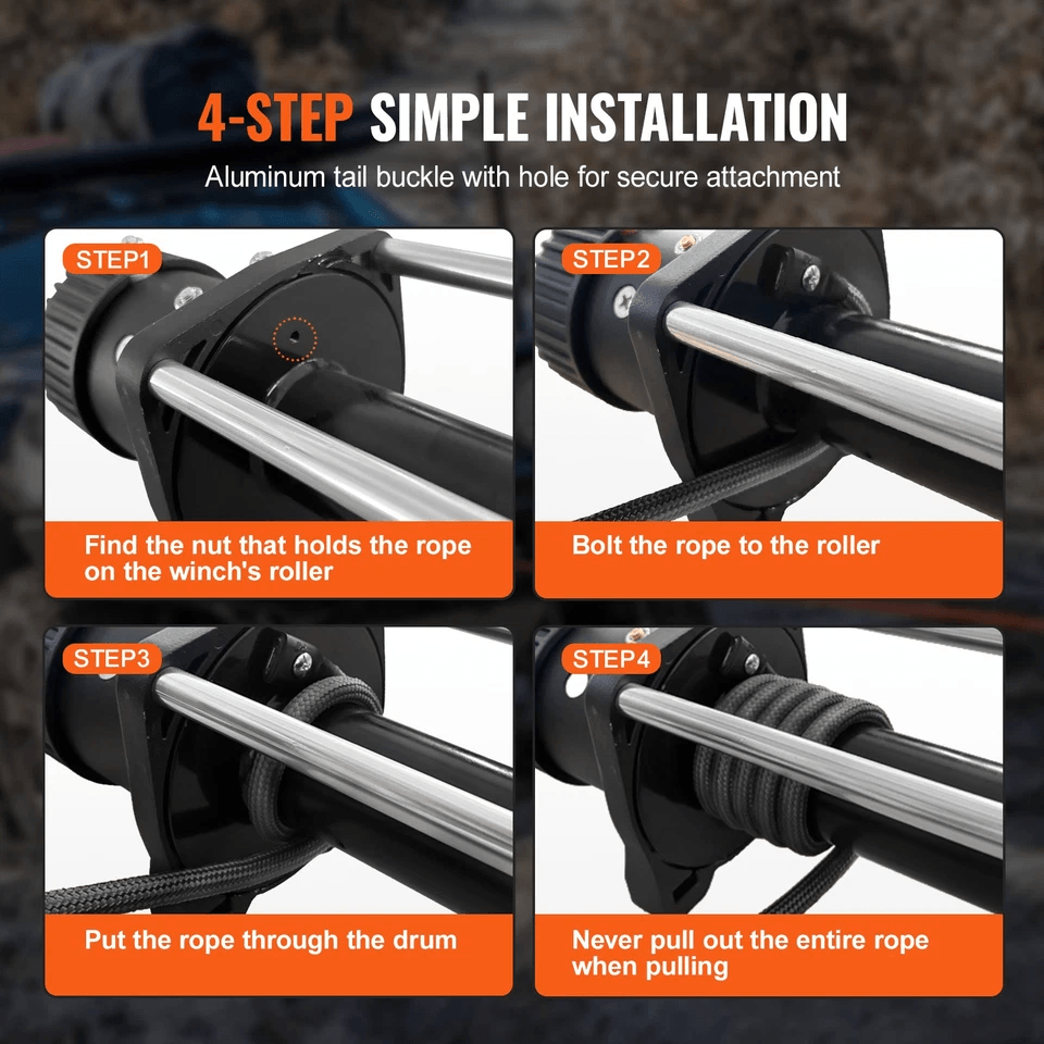 Synthetic Winch Rope Breaking Strength Winch Line Cable For SUV  Truck Off Road Recovery 6