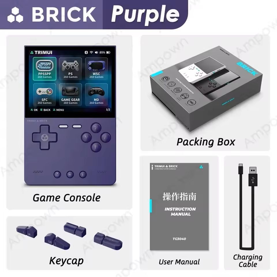 TRIMUI BRICK Retro Handheld Gaming Console  LED Keys 32 IPS Screen Linux System 1