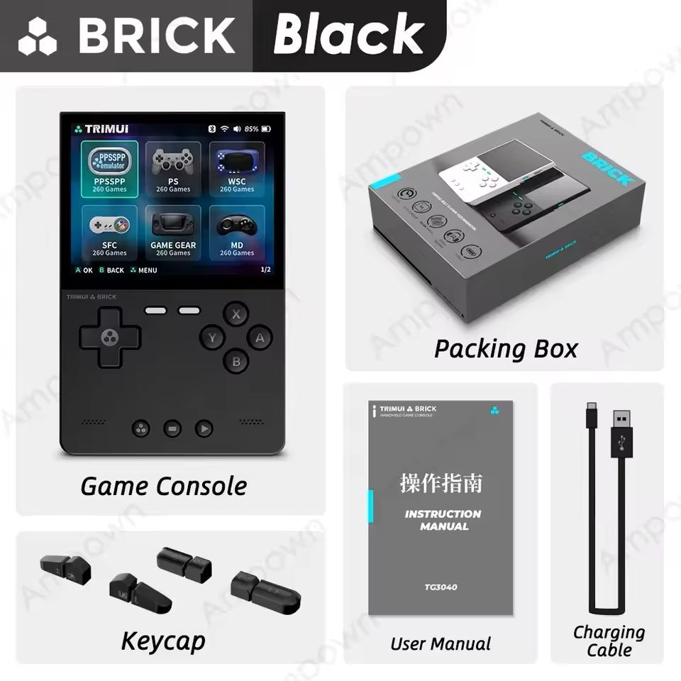 TRIMUI BRICK Retro Handheld Gaming Console  LED Keys 32 IPS Screen Linux System 4