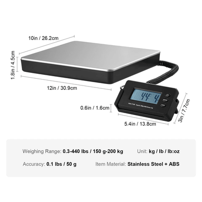 Digital Shipping Scale Postal Scale With LCD ACDC Dual Power  Stainless Steel Platform 6