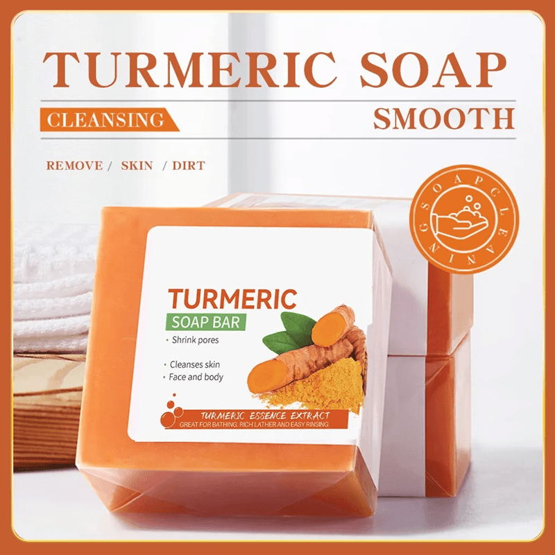 Handmade Turmeric Brightening Soap – Natural Cleanser for Face, Body & Dark Spot Lightening