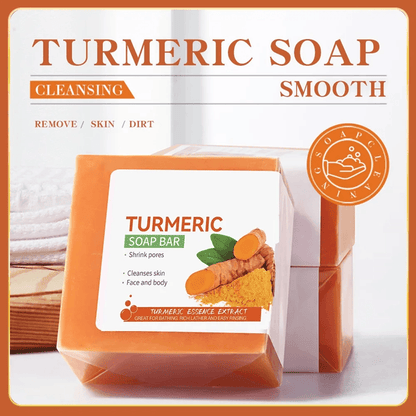 Handmade Turmeric Brightening Soap – Natural Cleanser for Face, Body & Dark Spot Lightening