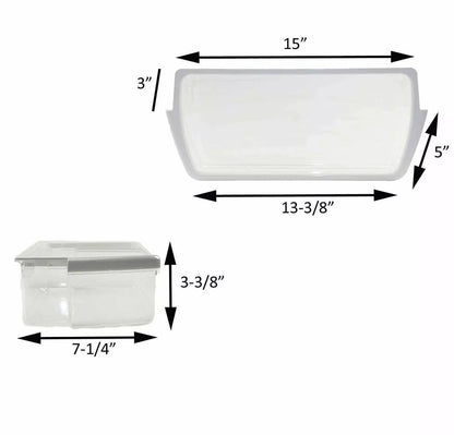 Replacement W10321304 Bin Fits Whirlpool Refrigerator Shelves 2