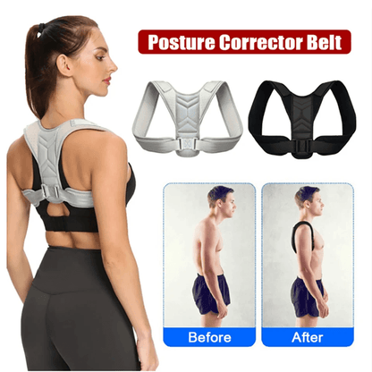 Adjustable Back & Shoulder Posture Corrector – Neck Brace and Spine Support for Home or Office Use