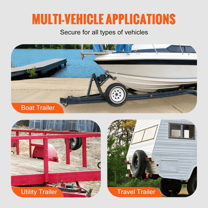 Premium Trailer Spare Tire Carrier Mount Lug Wheels No Drill Bolt On Bracket 4