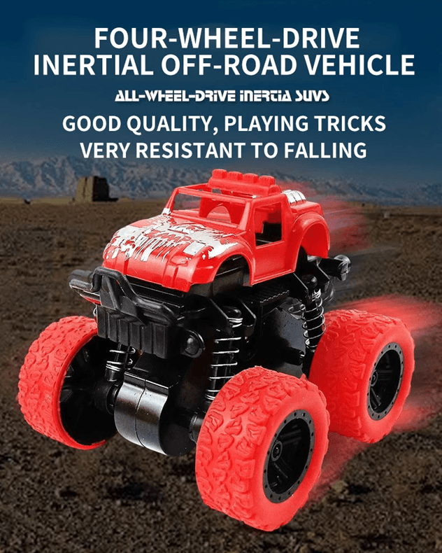 Inertial 4Wheel Drive OffRoad Stunt Car  Durable 360 Climbing Toy Vehicle For Kids 1