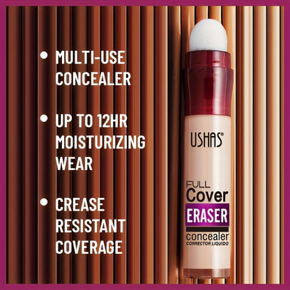 Sponge Head Concealer for Dark Circles & Blemishes Long Lasting Moisturizing Liquid Foundation