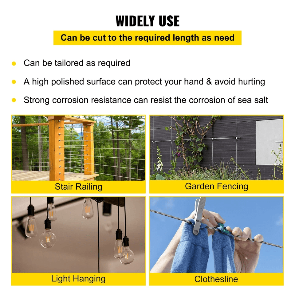 Stainless Steel Wire Rope Cable Railing High Load Capacity 6