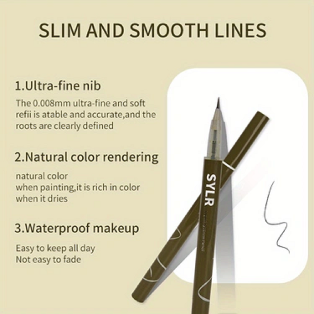 Ultra Fine Eyebrow Pen Smudge Proof Waterproof Liquid Brow Pencil With Micro Brush For Hair Like St 3