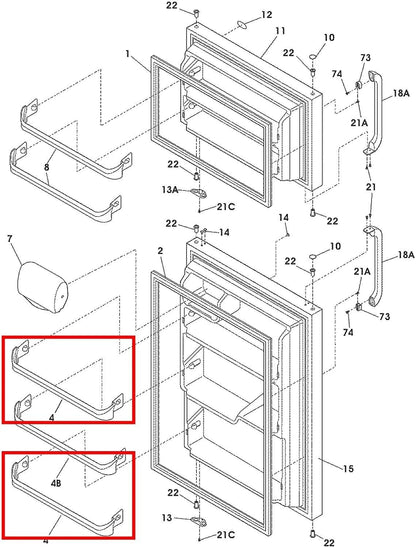 Replacement Refrigerator Door Shelf Rack Bar Compatible With Frigidaire AP3214630 PS734935  Durable 1
