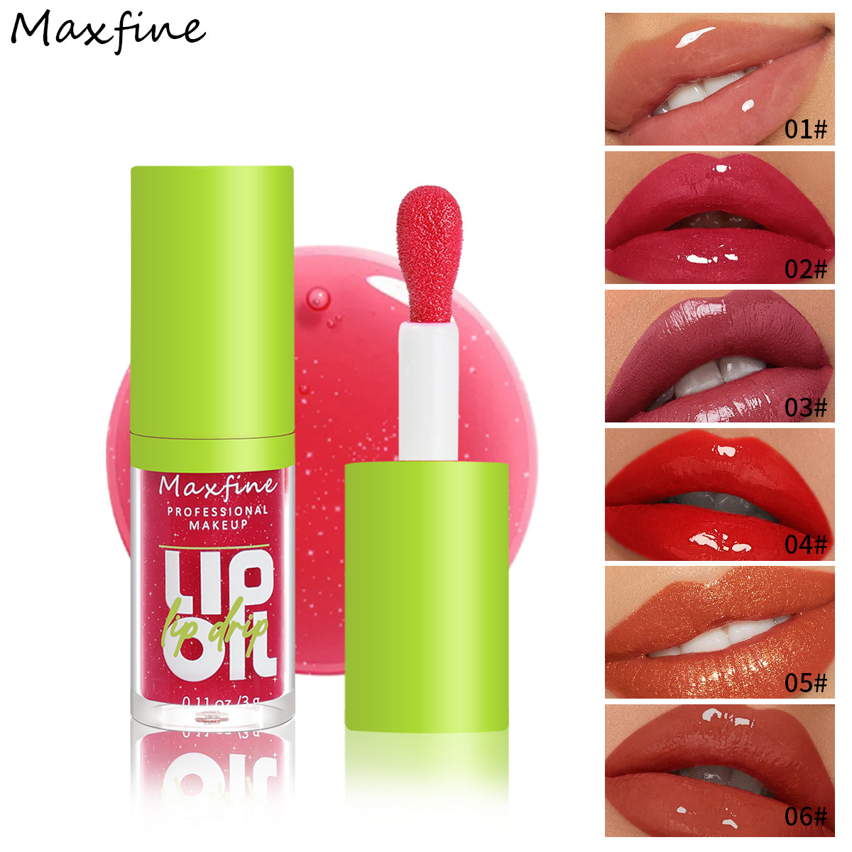 Natural Lip Enhancer, Moisturizing Transparent Liquid Lip Gloss with Shine & Hydration
